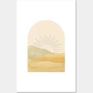 Morning sun in the mountains Posters and Art